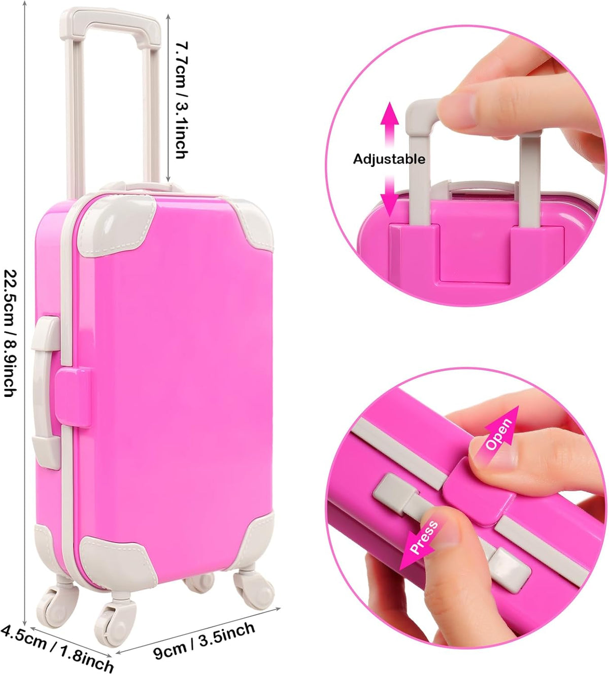 40 PCS Doll Travel Accessories Playset for 11.5 Inch Girl Dolls