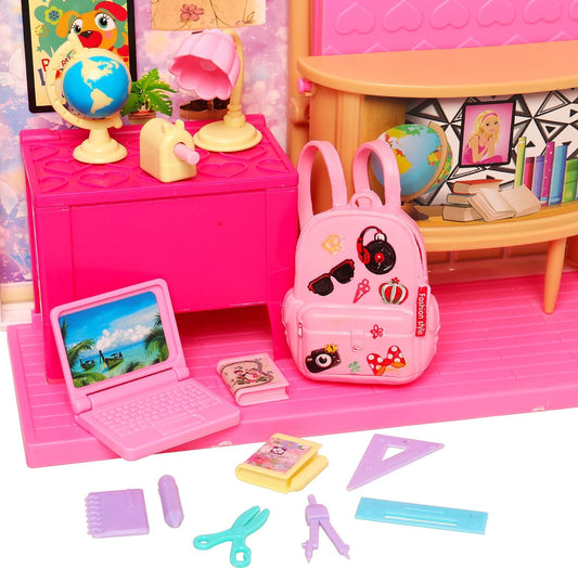 19 Pcs Girl Doll School Accessories for 11.5 Inch Doll School Playset