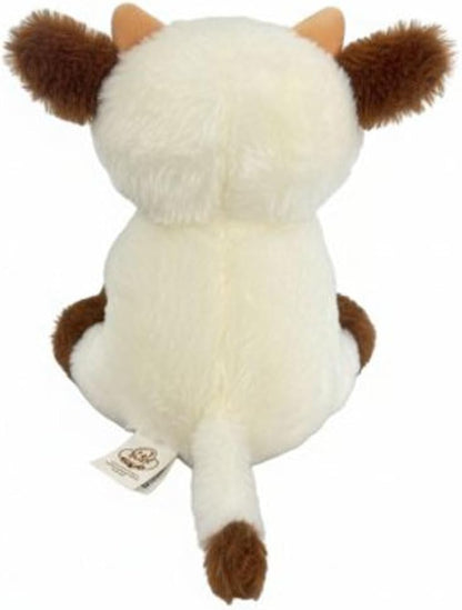 YUKOUQIAN Cow Stuffed Animal Cute Cow Plush Doll Toy 8 inch for Girls Boys Christmas (zuoniu Brown)