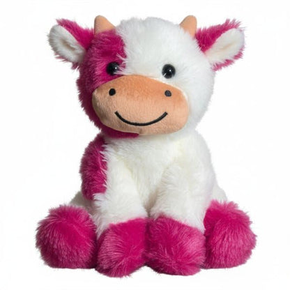 YUKOUQIAN Cow Stuffed Animal Cute Cow Plush Doll Toy 8 inch for Girls Boys Christmas (zuoniu Brown)