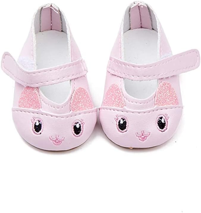 6 Pairs of Doll Shoes Include Boots Leather Shoes Fits 18 Inch American Girl Doll
