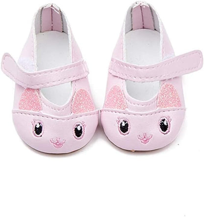 6 Pairs of Doll Shoes Include Boots Leather Shoes Fits 18 Inch American Girl Doll
