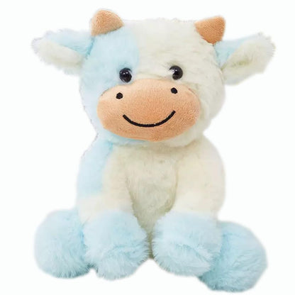 YUKOUQIAN Cow Stuffed Animal Cute Cow Plush Doll Toy 8 inch for Girls Boys Christmas (zuoniu Brown)