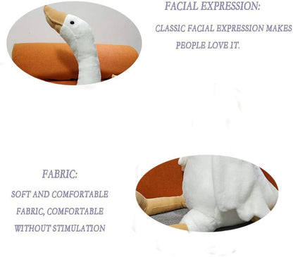 15.7" Swan Stuffed Animal,Goose Plush White Stuffed Animal Toy