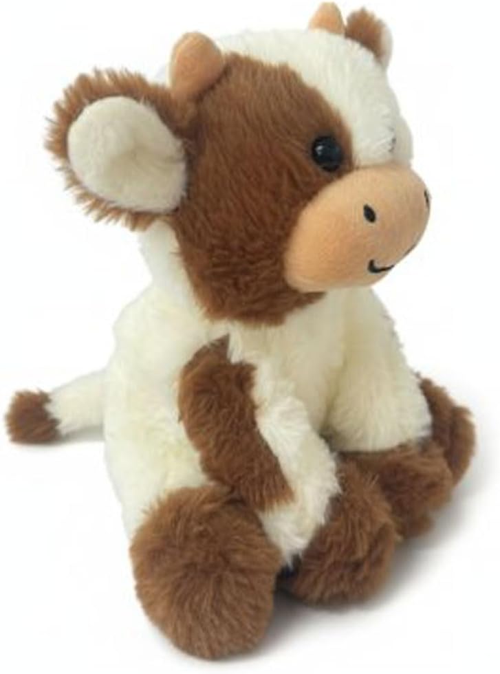 YUKOUQIAN Cow Stuffed Animal Cute Cow Plush Doll Toy 8 inch for Girls Boys Christmas (zuoniu Brown)
