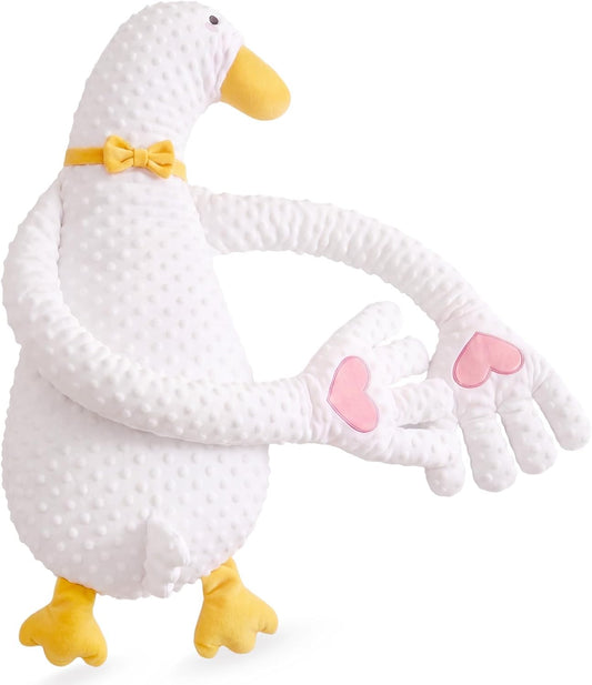 Animal Stuffed Plush Toy, 25.5" White Goose Plush Doll,Large Animal Pillow
