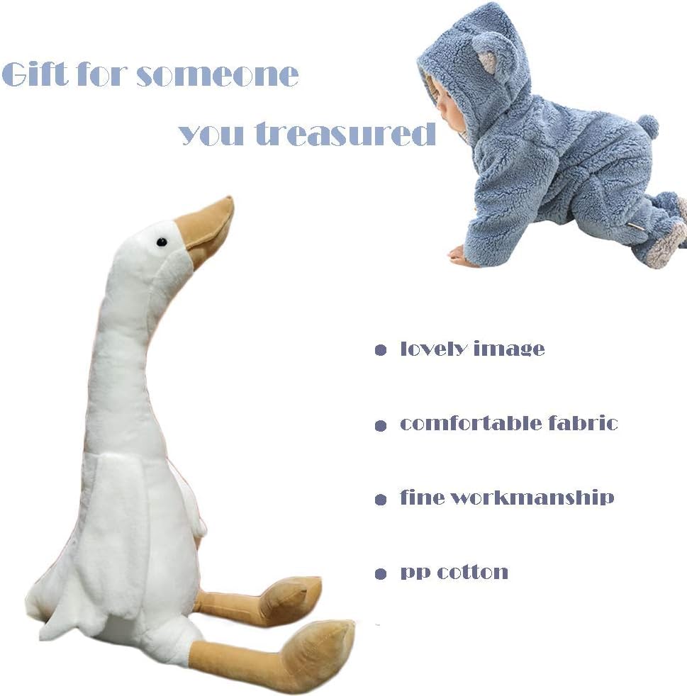 15.7" Swan Stuffed Animal,Goose Plush White Stuffed Animal Toy