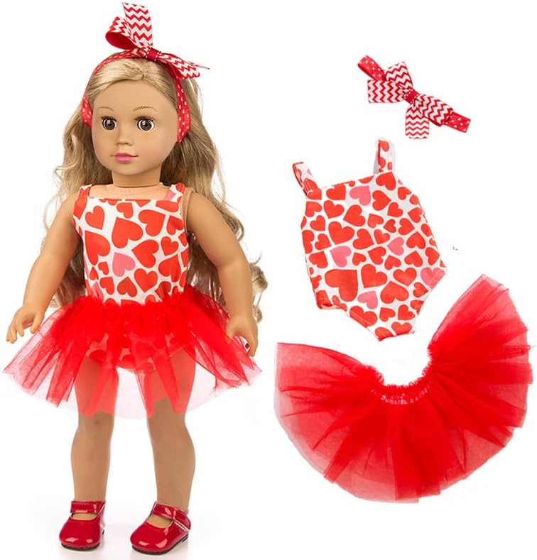 ZQDOLL 19 pcs American Doll Clothes Accessories, for 18 inch Doll Play Set