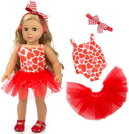 ZQDOLL 19 pcs American Doll Clothes Accessories, for 18 inch Doll Play Set