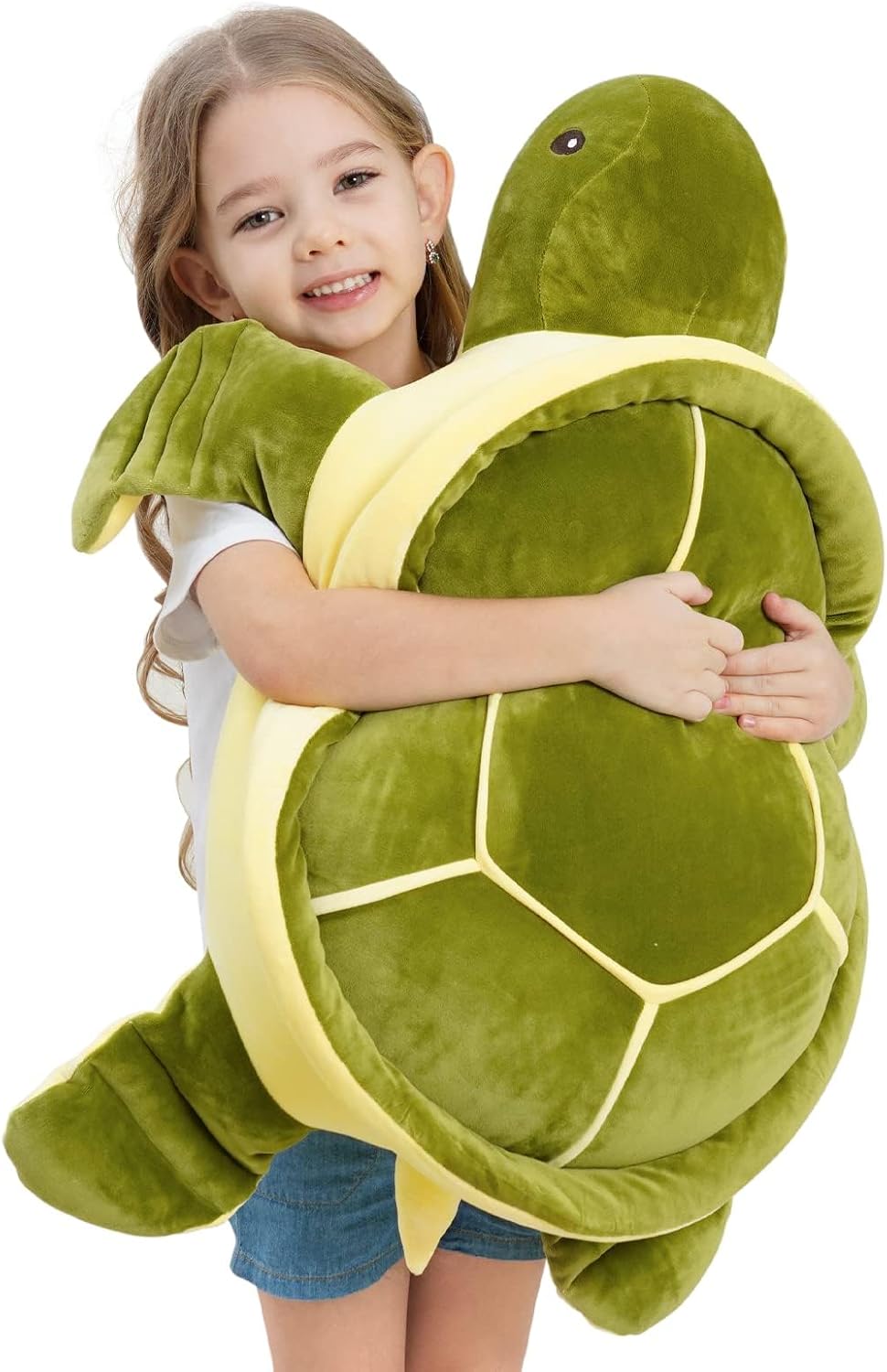 Dalmao 28 Inch Big Sea Turtle Stuffed Animals, Cute Giant Large Jumbo Soft Plush Toys, Ocean Green Turtle Plushie Body Pillow, Gifts for Kid Boys, Girls, Girlfriend, Birthday