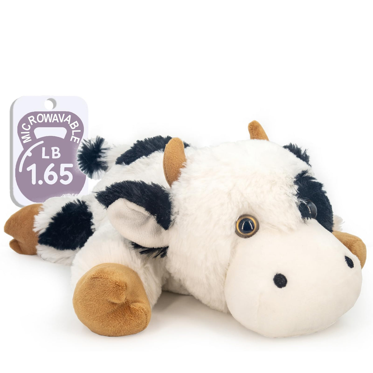 Marysun Microwavable Highland Cow Stuffed Animal - Weighted Stuffed Animal Plush, Heating Pad, Cozy Gift for Girls|Women|Kids|Elderly People, 9.8in, 1.65lb
