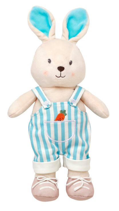 Baby Starters Plush Baby Doll with Rattle, Brunette Olivia, Pink, 9 inch