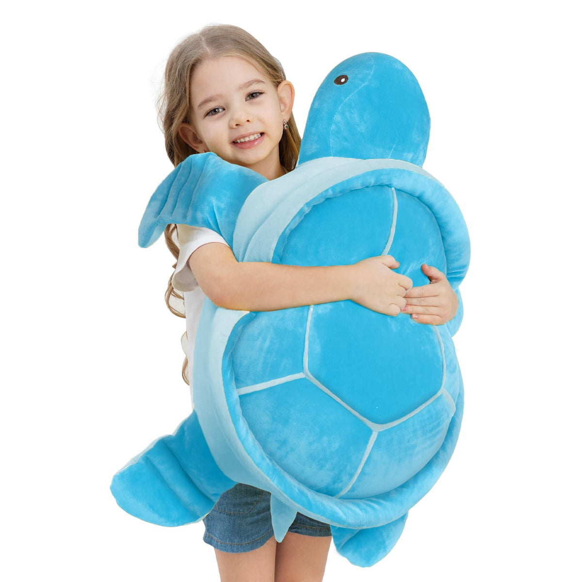 Dalmao 28 Inch Big Sea Turtle Stuffed Animals, Cute Giant Large Jumbo Soft Plush Toys, Ocean Green Turtle Plushie Body Pillow, Gifts for Kid Boys, Girls, Girlfriend, Birthday