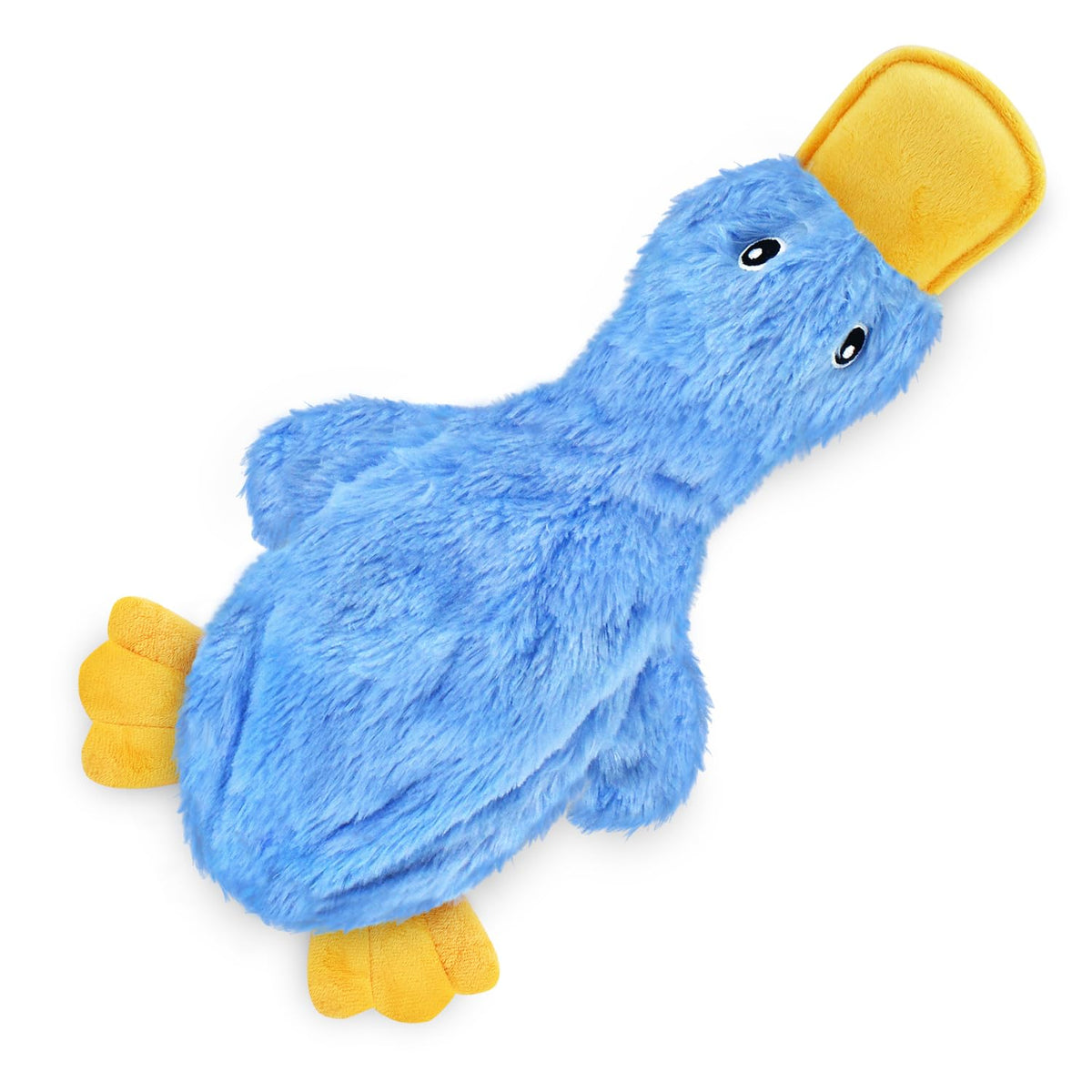 Best Pet Supplies Interactive Squeaky Dog Toy - Crinkle Duck, Yellow