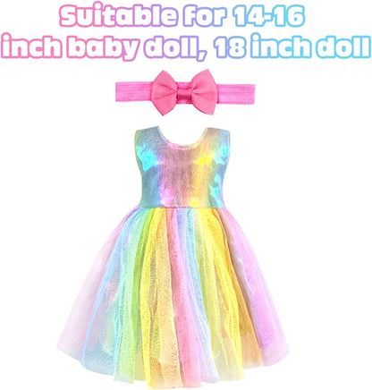 15 Pack Baby Doll Accessories, Feeding and Caring Set with Diaper Bag, Bottles, Dolls Diaper and Changing Mat, Baby Doll Stuff Clothes for Girls, Pretend Play Set Gifts for Kids Toddler