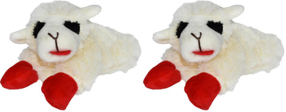 Multipet Lamb Chop Dog Plush Toy 10", Cream, 5 Squeakers