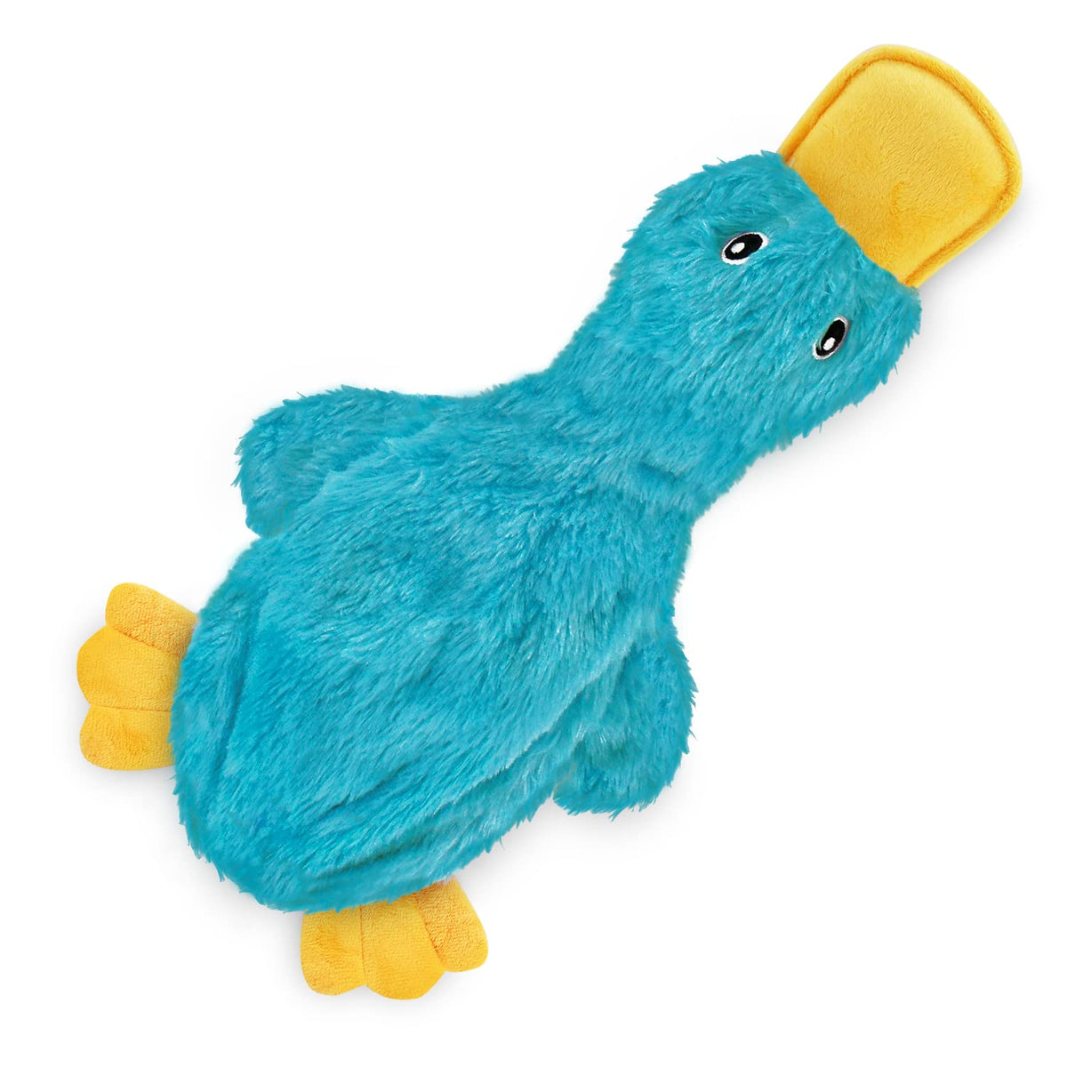 Best Pet Supplies Interactive Squeaky Dog Toy - Crinkle Duck, Yellow