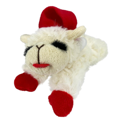 Multipet Lamb Chop Dog Plush Toy 10", Cream, 5 Squeakers