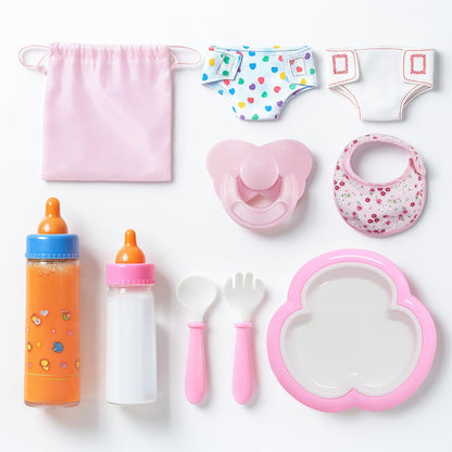 SCOM Baby Doll Bottle Accessories - 6 Pcs Magic Milk Feeding Toys Purple
