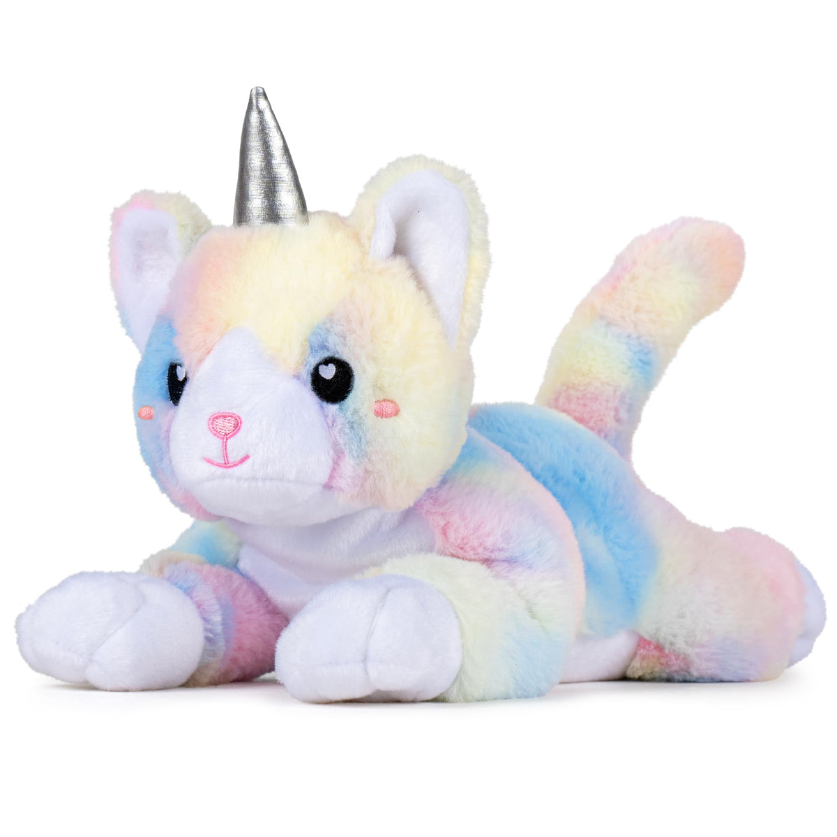 Bunny Microwavable & Weighted Stuffed Animals - 1.5 Lbs Unscented Heating Pad for Period Cramps Pain Relief and Anxiety, Cute Bunny Plush Toys Gifts for Women Girls Adults and Kids by Happy Fuel