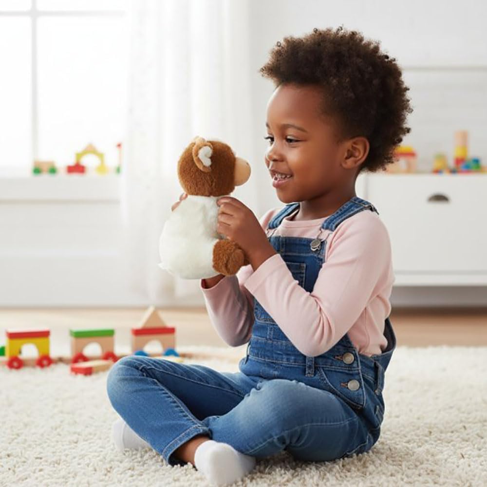 YUKOUQIAN Cow Stuffed Animal Cute Cow Plush Doll Toy 8 inch for Girls Boys Christmas (zuoniu Brown)