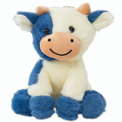 YUKOUQIAN Cow Stuffed Animal Cute Cow Plush Doll Toy 8 inch for Girls Boys Christmas (zuoniu Brown)