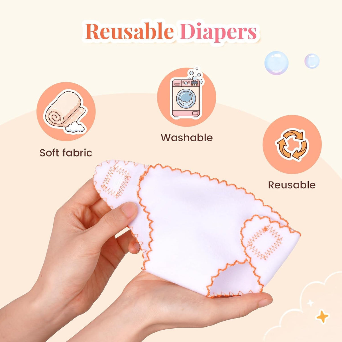 BABESIDE 9 Pcs Baby Doll Accessories with Storage Bag for 12-15 Inch Dolls