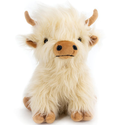 Marysun Microwavable Highland Cow Stuffed Animal - Weighted Stuffed Animal Plush, Heating Pad, Cozy Gift for Girls|Women|Kids|Elderly People, 9.8in, 1.65lb