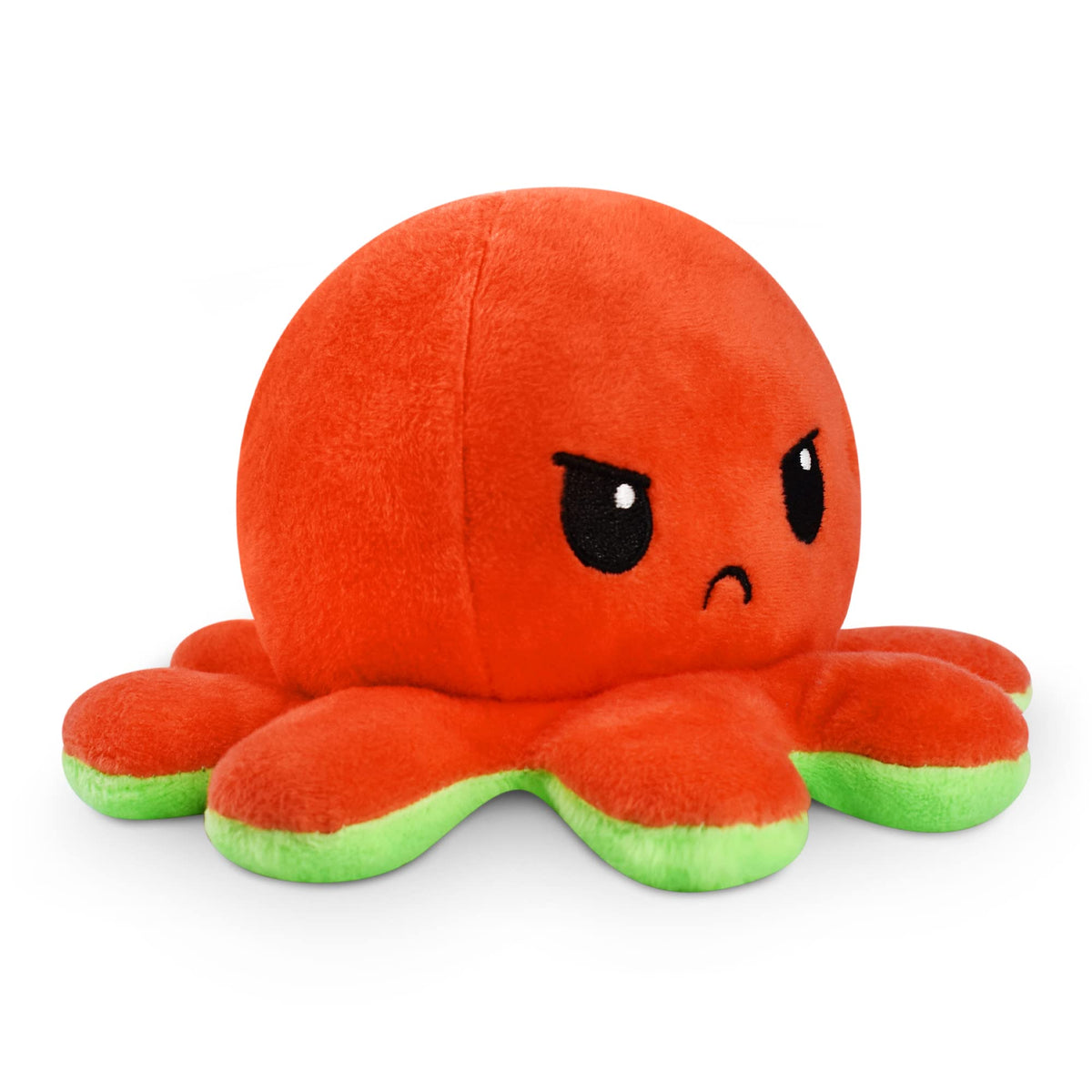 TeeTurtle Reversible Octopus Plushie 4-Inch Pink + Aqua Two-Sided Flip Plush Toy with Embroidered Details - Cute Mini Collectible Plush for Kids, Teens, and Adults