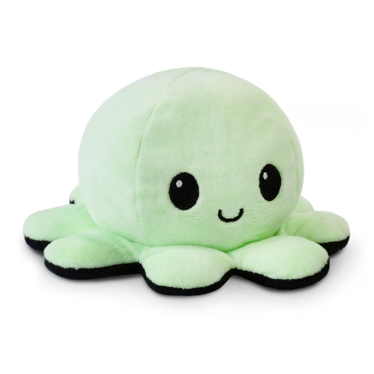 TeeTurtle Reversible Octopus Plushie 4-Inch Pink + Aqua Two-Sided Flip Plush Toy with Embroidered Details - Cute Mini Collectible Plush for Kids, Teens, and Adults