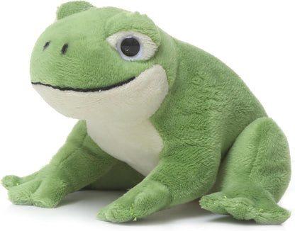TAMMYFLYFLY Cute Realistic Green Frog Plush Toy Green Frog Stuffed Animal Lifelike Animal Doll 15cm