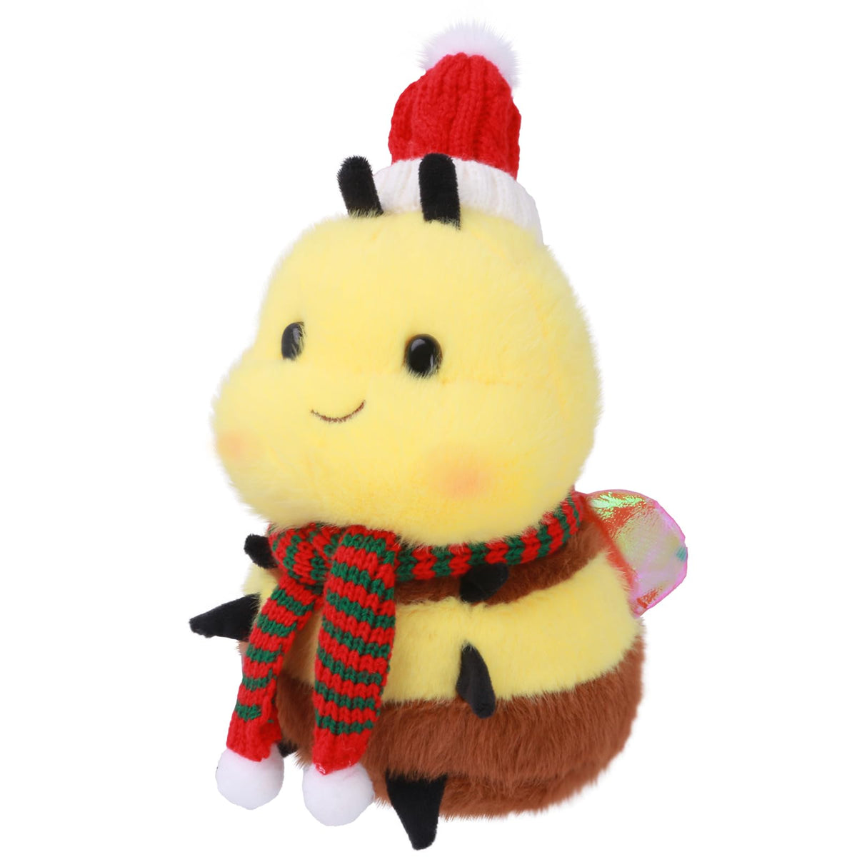 Chubby Smiling Bee Plush, Lucky Soft Bumblebee Plush Toy, Cute Bee Stuffed Animal, The Best Gift for Child and Partners(8 inch)