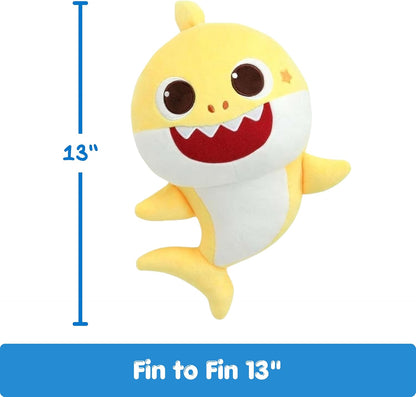 Pinkfong Baby Shark Singing Plush Toy - 13" Soft Huggable Stuffed Animal, Washable, Interactive Musical Toy, Baby and Toddler Gift, Ages 18 Months+