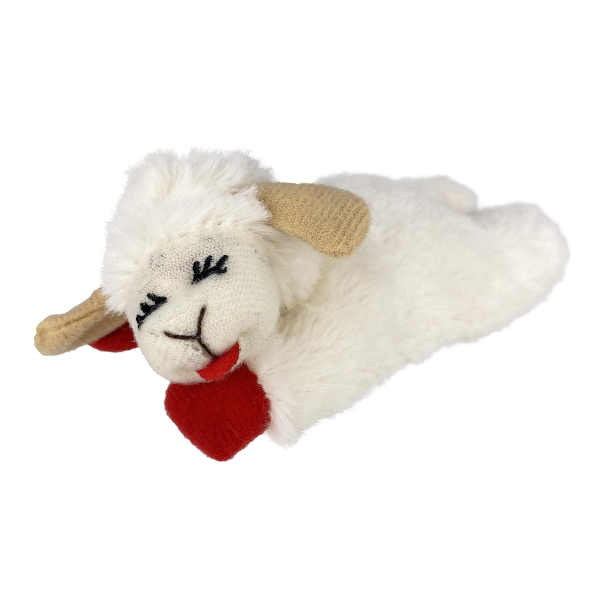 Multipet Lamb Chop Dog Plush Toy 10", Cream, 5 Squeakers