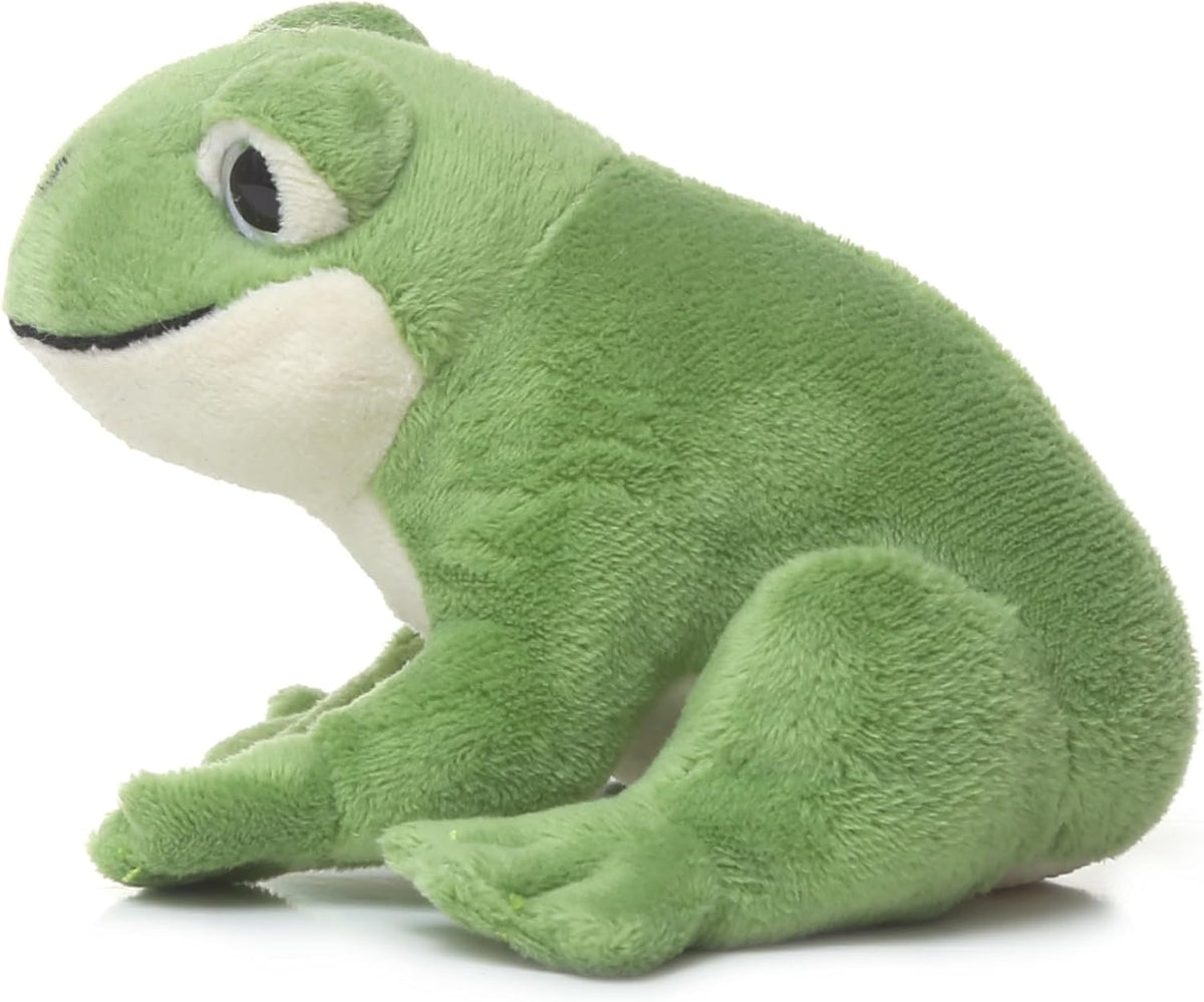 TAMMYFLYFLY Cute Realistic Green Frog Plush Toy Green Frog Stuffed Animal Lifelike Animal Doll 15cm