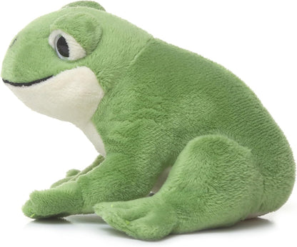 TAMMYFLYFLY Cute Realistic Green Frog Plush Toy Green Frog Stuffed Animal Lifelike Animal Doll 15cm