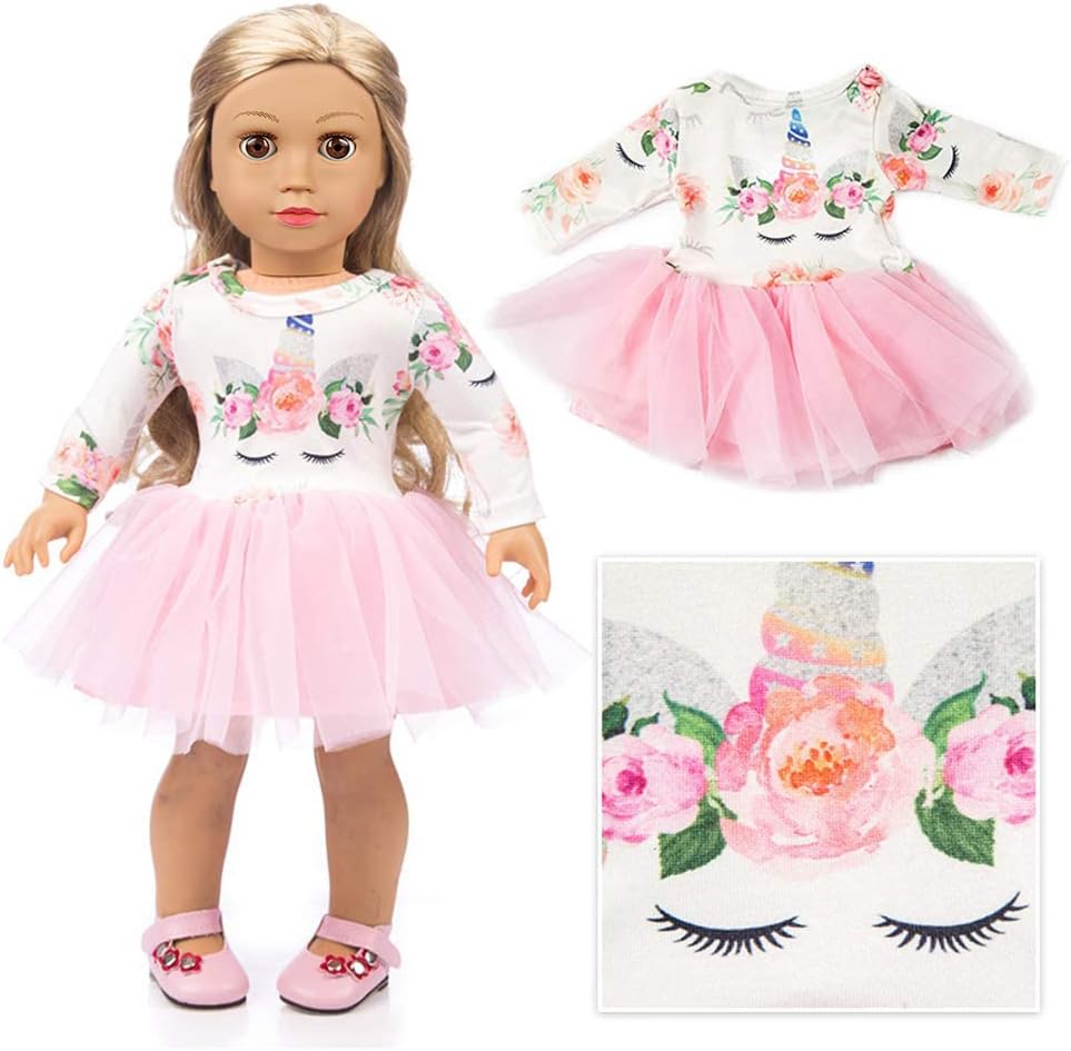 ZQDOLL 19 pcs American Doll Clothes Accessories, for 18 inch Doll Play Set