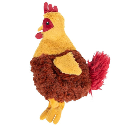 Best Pet Supplies Interactive Squeaky Dog Toy - Crinkle Chicken, Brown