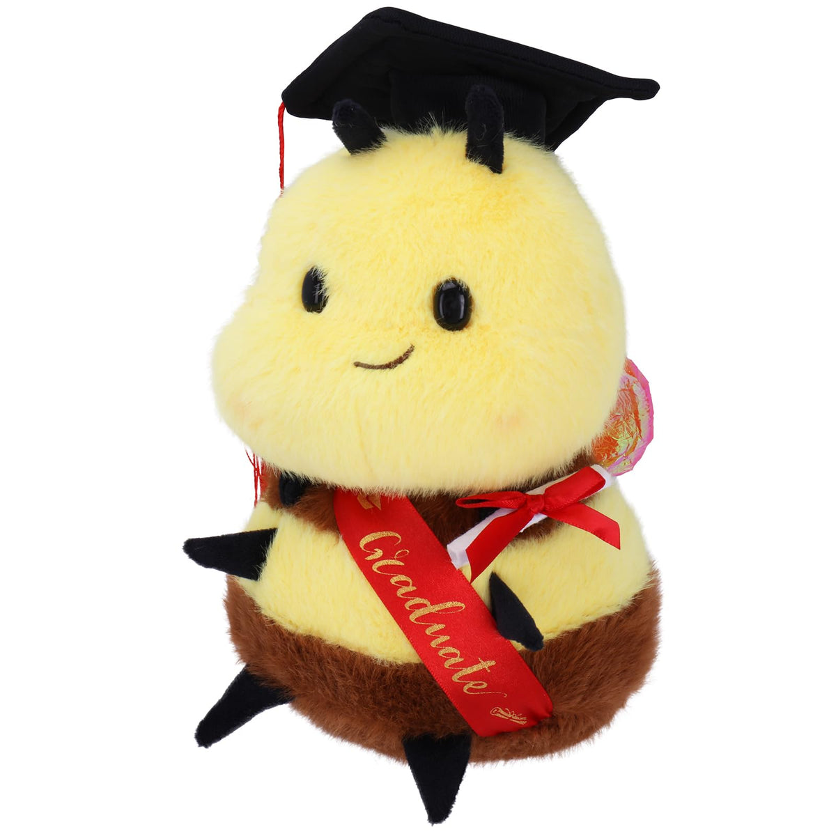 Chubby Smiling Bee Plush, Lucky Soft Bumblebee Plush Toy, Cute Bee Stuffed Animal, The Best Gift for Child and Partners(8 inch)