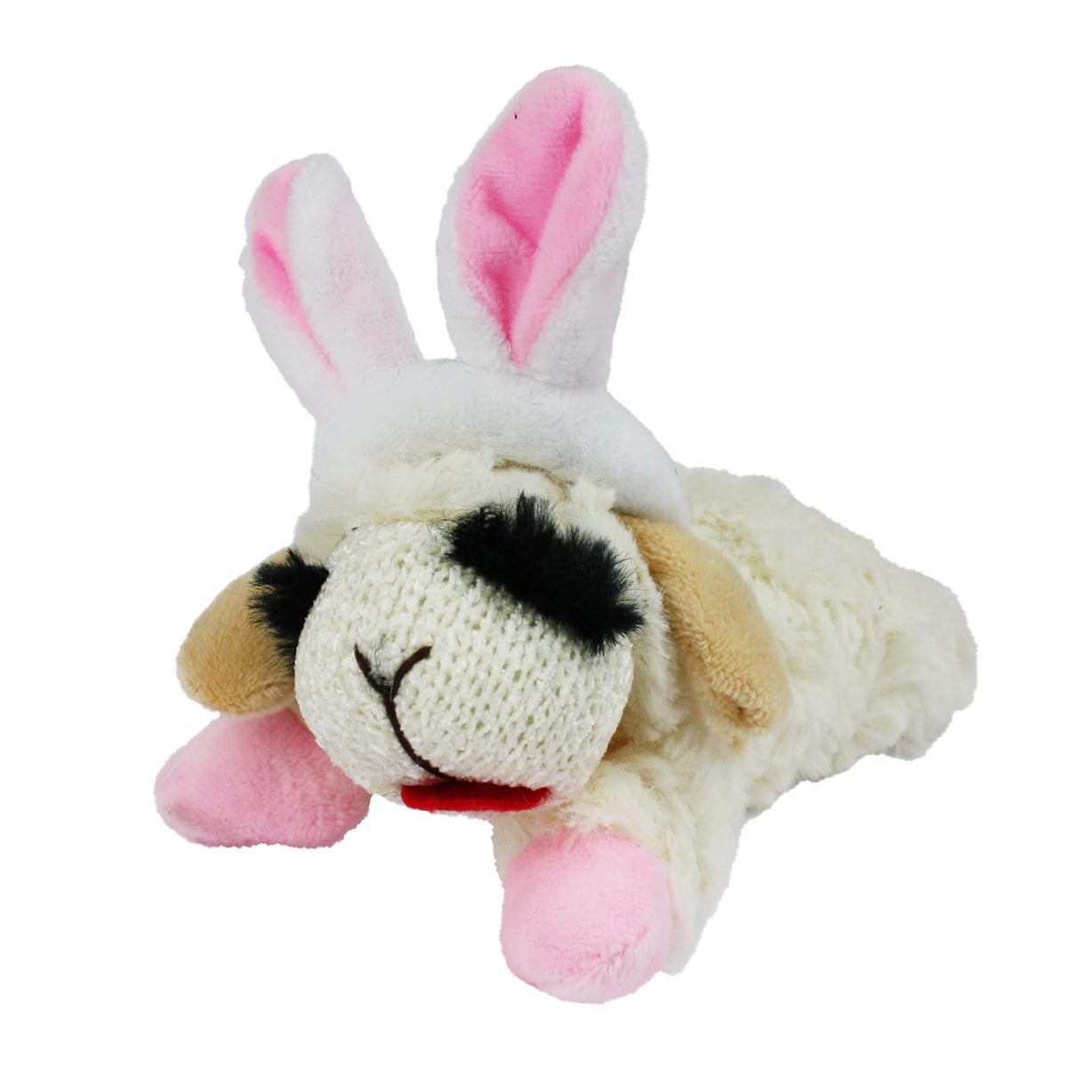 Multipet Lamb Chop Dog Plush Toy 10", Cream, 5 Squeakers