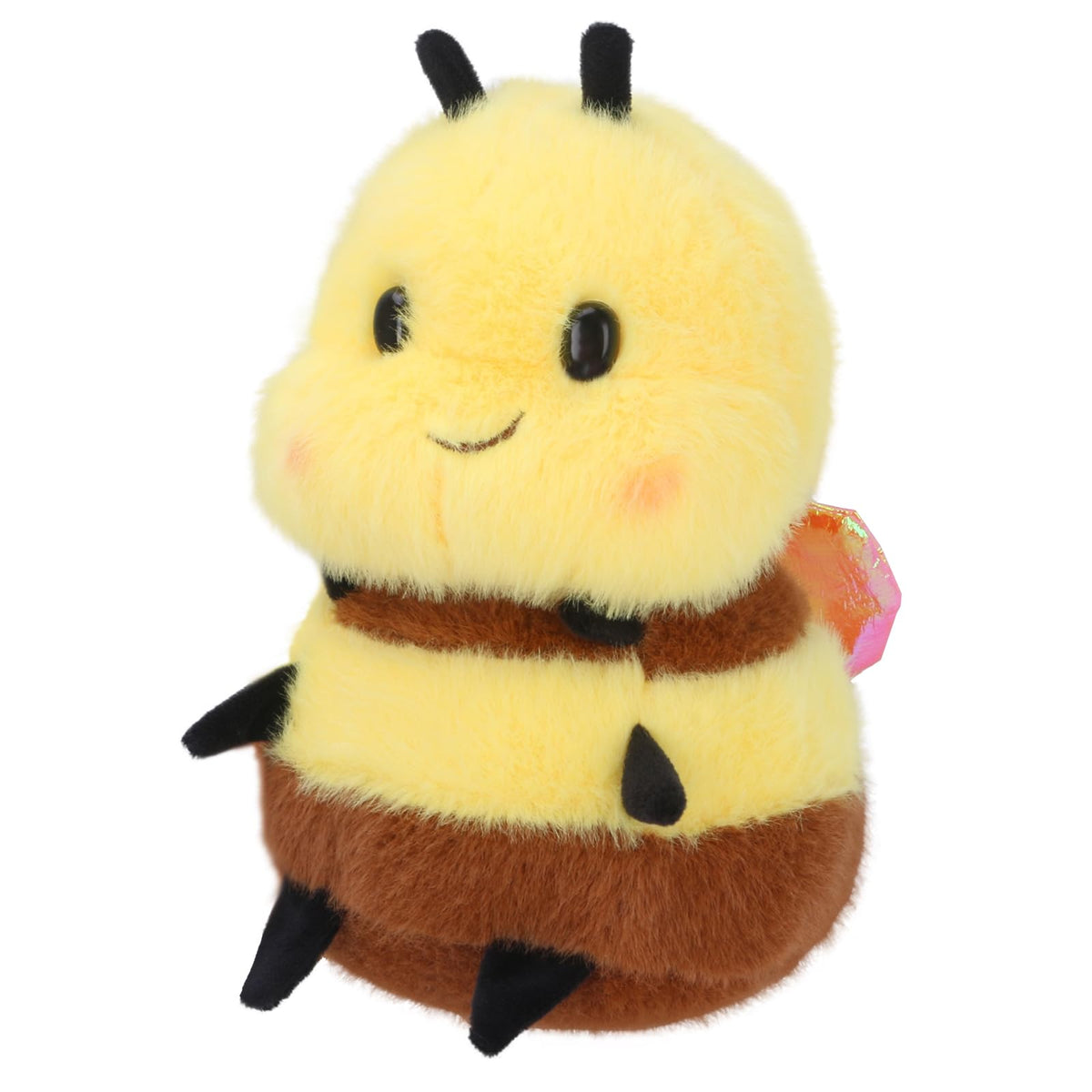 Chubby Smiling Bee Plush, Lucky Soft Bumblebee Plush Toy, Cute Bee Stuffed Animal, The Best Gift for Child and Partners(8 inch)