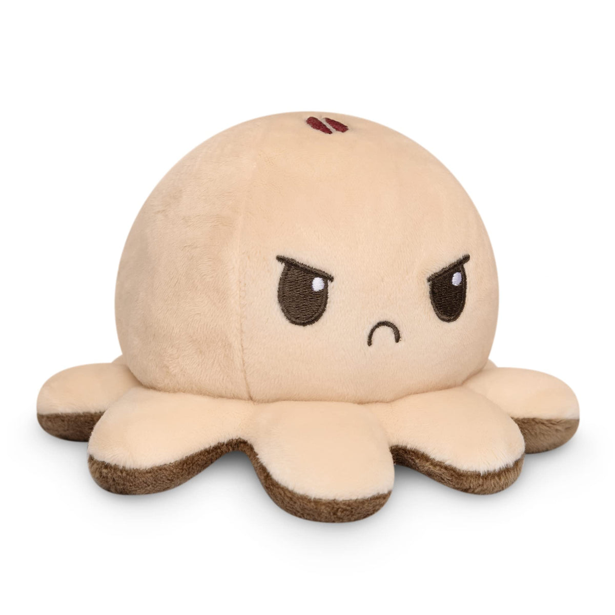 TeeTurtle Reversible Octopus Plushie 4-Inch Pink + Aqua Two-Sided Flip Plush Toy with Embroidered Details - Cute Mini Collectible Plush for Kids, Teens, and Adults