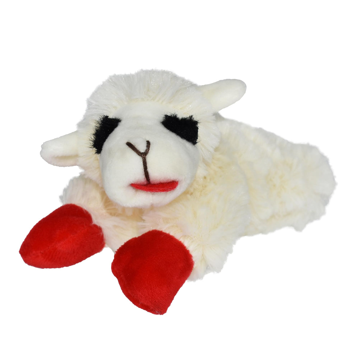 Multipet Lamb Chop Dog Plush Toy 10", Cream, 5 Squeakers