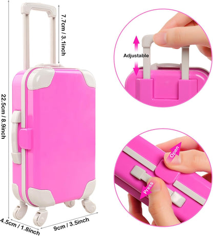 40 PCS Doll Travel Accessories Playset for 11.5 Inch Girl Dolls