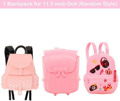 19 Pcs Girl Doll School Accessories for 11.5 Inch Doll School Playset