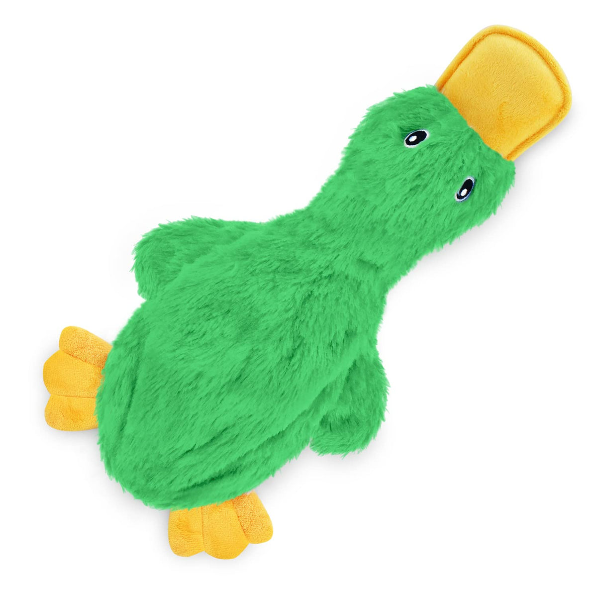 Best Pet Supplies Interactive Squeaky Dog Toy - Crinkle Duck, Yellow