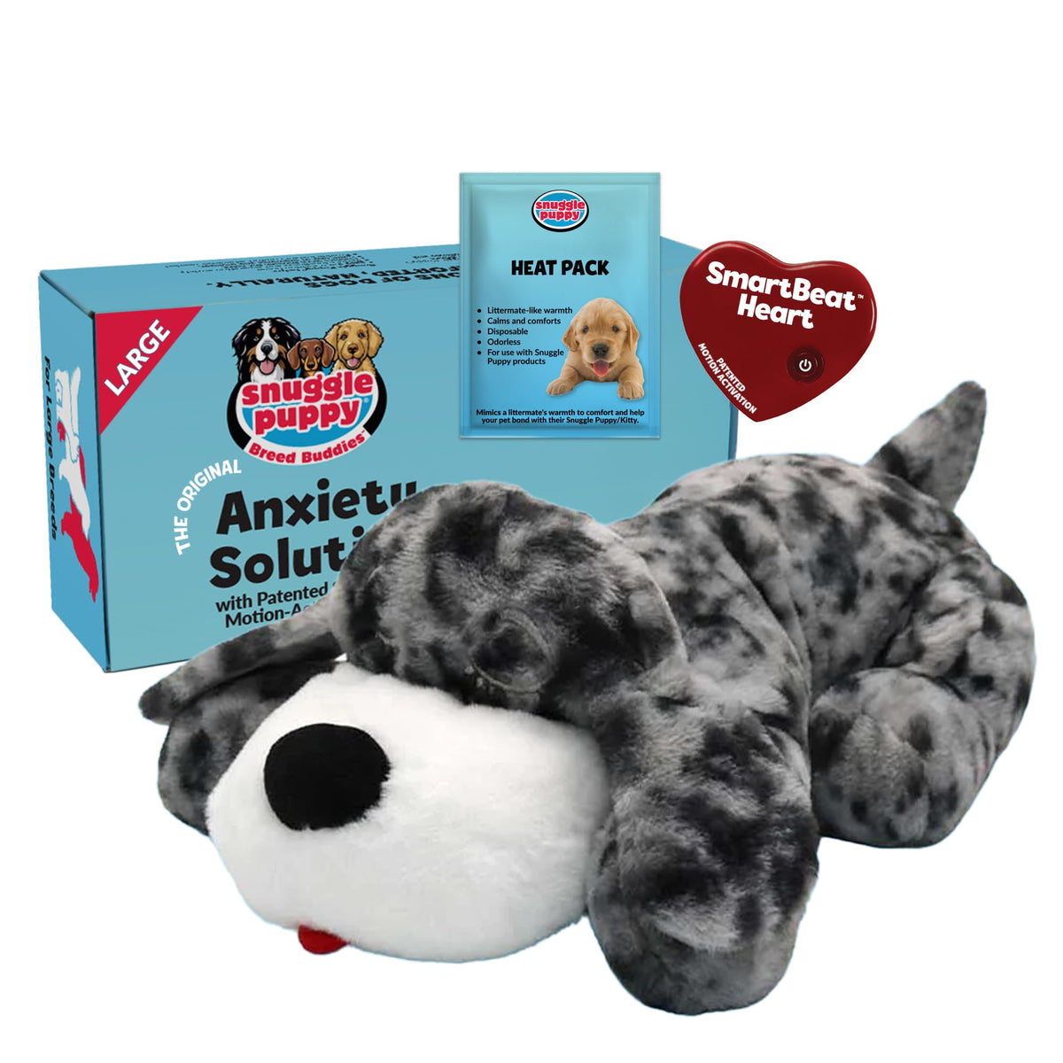 Snuggle Puppy Heartbeat Toy, Calming Comfort, Medium Breeds - Biscuit