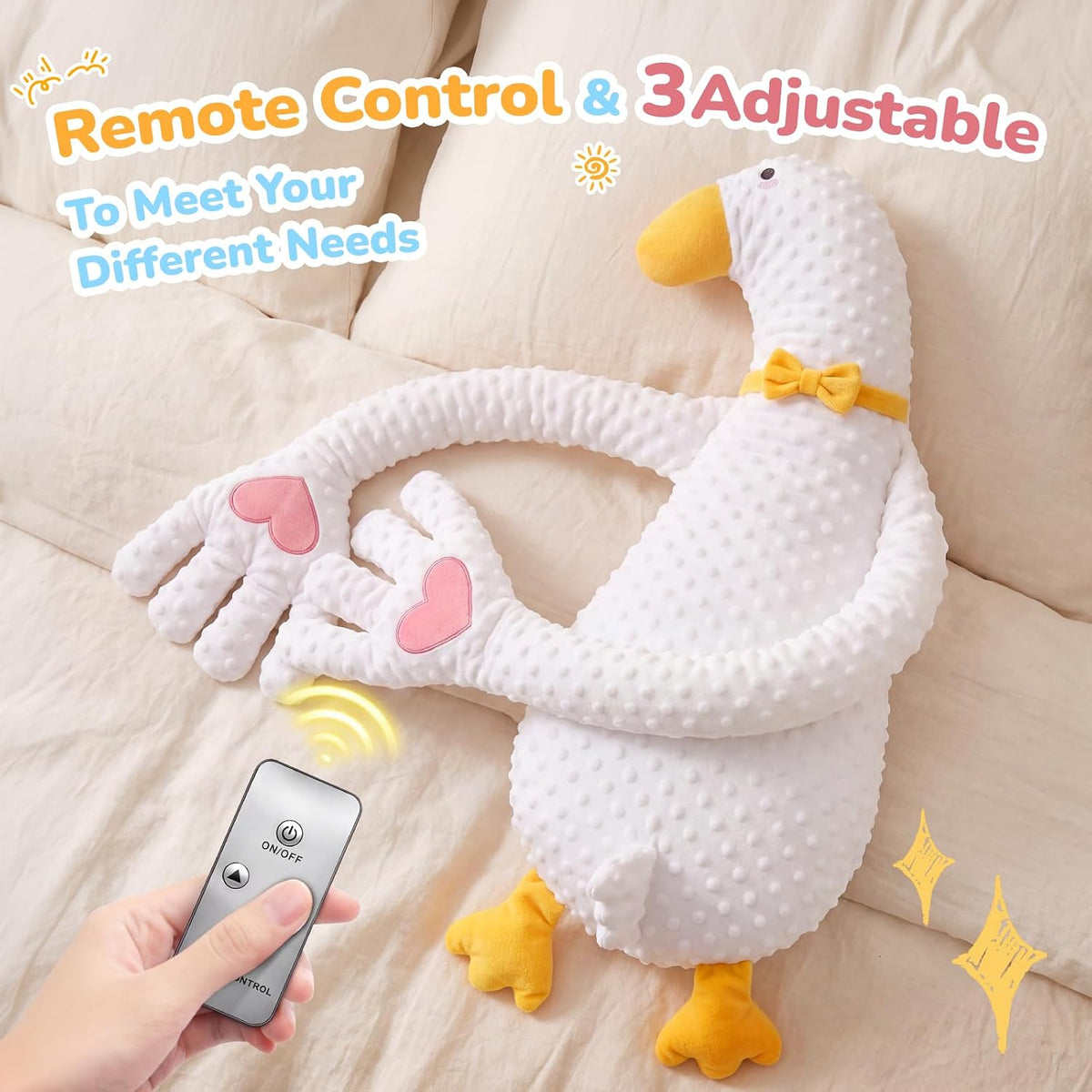 Animal Stuffed Plush Toy, 25.5" White Goose Plush Doll,Large Animal Pillow