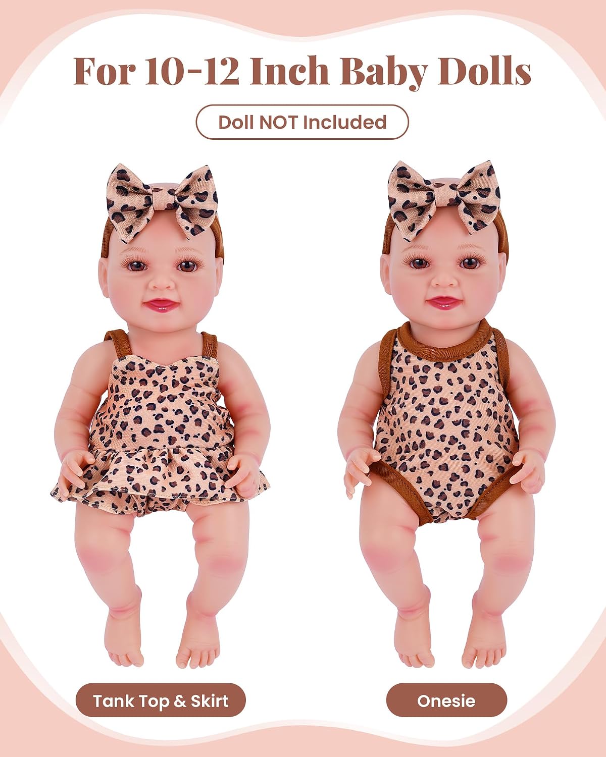 BABESIDE 13 Pcs Baby Doll Clothes and Accessories Set for 10-12 inch Dolls