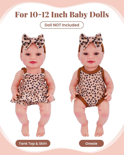 BABESIDE 13 Pcs Baby Doll Clothes and Accessories Set for 10-12 inch Dolls